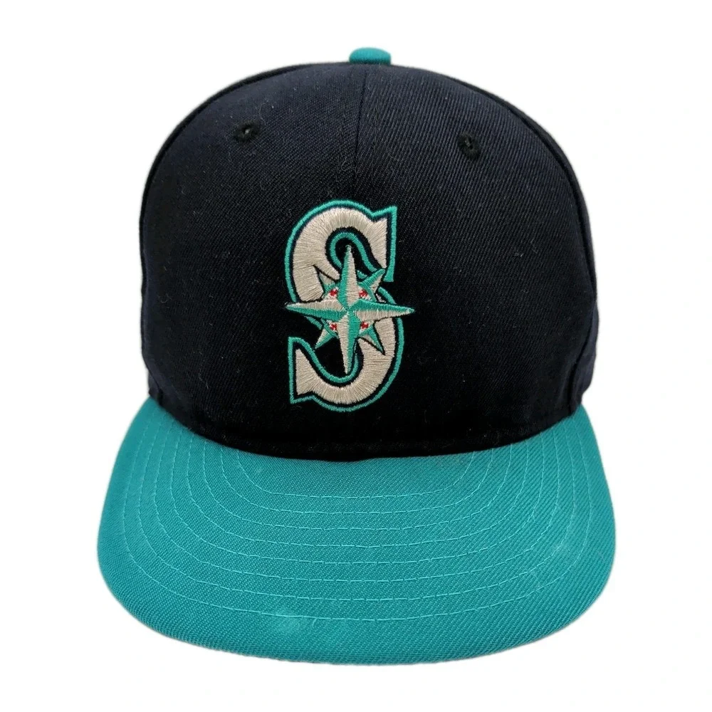 Seattle Mariners New Era 59FIFTY Fitted‎ Hat Cap MLB On Field Baseball Size 7
